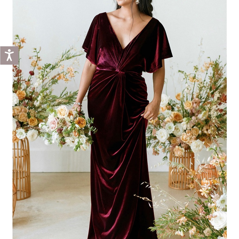 Revelry Burgundy Velvet Formal Dress